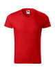 Adler MALFINI Men`s T-shirt Slim Fit V-neck 146 red clothing embroidery