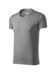 Adler MALFINI Koszulka męska Slim Fit V-neck 146 ciemnoszary melanż