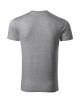 Adler MALFINI Herren T-Shirt Slim Fit V-Ausschnitt 146 dunkelgrau meliert
