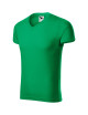 Adler MALFINI Men`s T-shirt Slim Fit V-neck 146 grass green embroidery