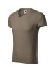 Adler MALFINI Koszulka męska Slim Fit V-neck 146 army odzież z haftem