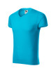 Adler MALFINI Herren T-Shirt Slim Fit V-Ausschnitt 146 türkis Arbeitskleidung