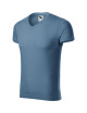 Adler MALFINI Men`s Slim Fit V-neck 146 denim clothing with embroidery