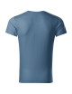 Adler MALFINI Koszulka męska Slim Fit V-neck 146 denim odzież z haftem