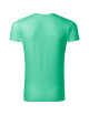 Adler MALFINI Men`s Slim Fit V-neck T-shirt 146 mint logo embroidery