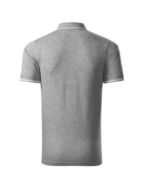 Koszulka polo męska perfection plain 251 ciemnoszary melanż Adler Malfinipremium