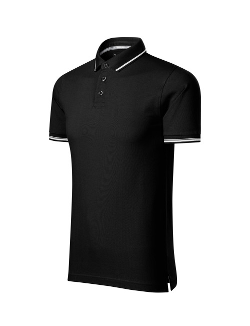 Koszulka polo męska perfection plain 251 czarny Adler Malfinipremium