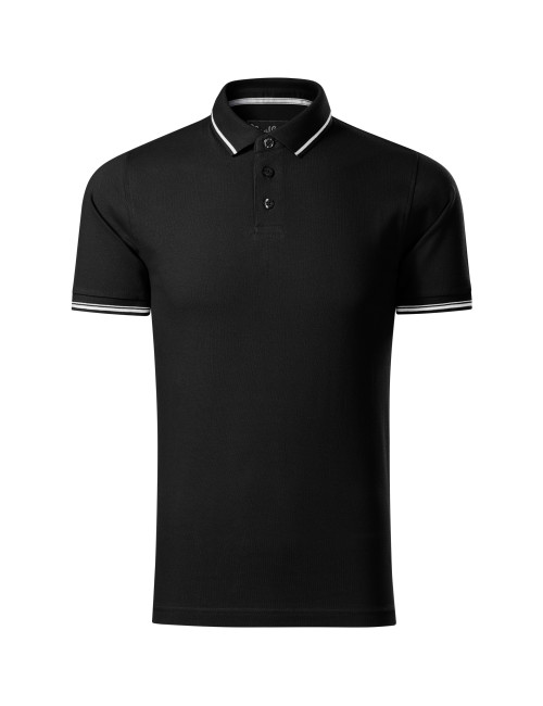 Koszulka polo męska perfection plain 251 czarny Adler Malfinipremium