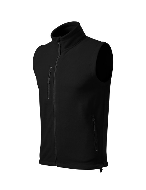 Adler MALFINI Unisex fleece vest Exit 525 black logo embroidery