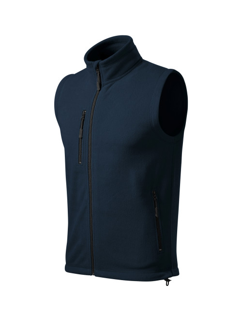 Adler MALFINI Exit 525 unisex fleece vest navy blue embroidery logo