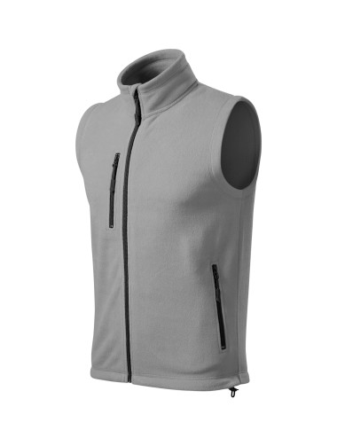 Adler MALFINI Unisex fleece vest Exit 525 light gray logo embroidery