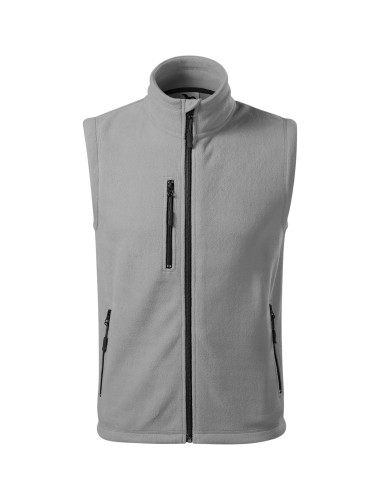 Adler MALFINI Unisex fleece vest Exit 525 light gray logo embroidery