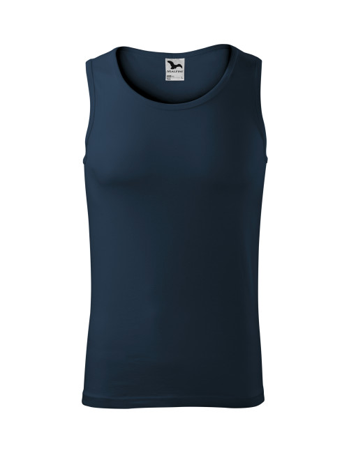 Adler MALFINI Men`s top Core 142 navy blue embroidery logo advertising clothing