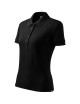 Adler MALFINI Damen Poloshirt Cotton Heavy 216 schwarze Logo-Stickerei