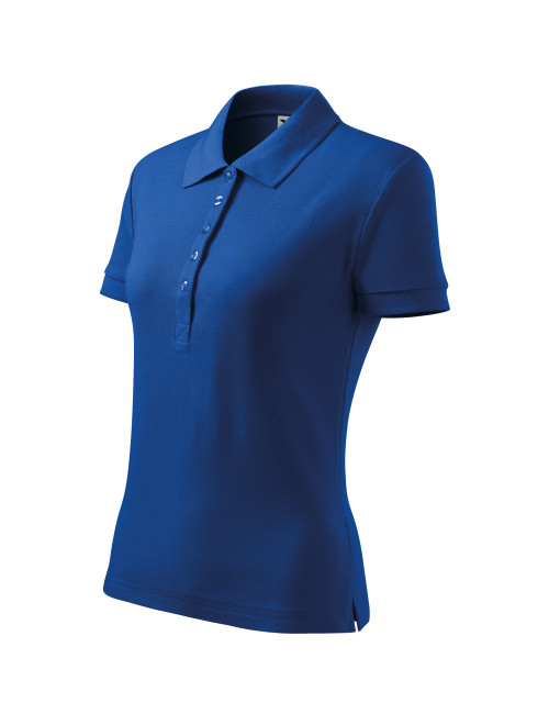 Adler MALFINI Koszulka polo damska Cotton Heavy 216 chabrowy haft logo