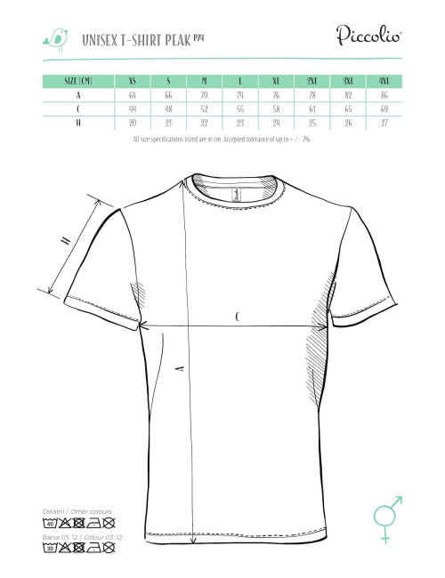 Unisex-T-Shirt Peak P74 dunkelgrau meliert Adler Piccolio