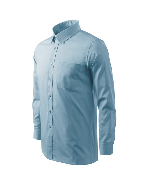 Herrenhemd Stil LS 209 blau Adler Malfini