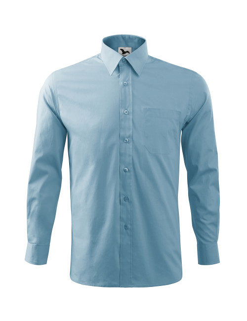Herrenhemd Stil LS 209 blau Adler Malfini