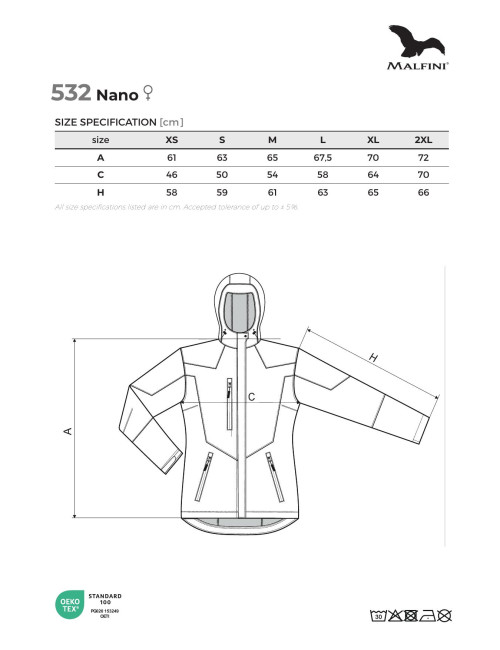 Softshell women`s jacket nano 532 red Adler Malfini