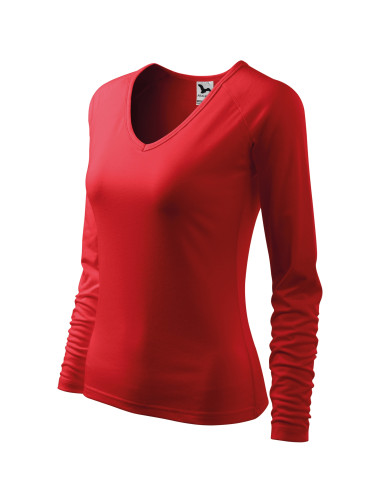 Adler MALFINI Damen T-Shirt Elegance 127 rot mit Stickerei, Logo