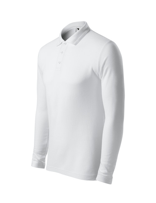 Herren-Polohemd Adler Pique Polo LS 221 Weiß