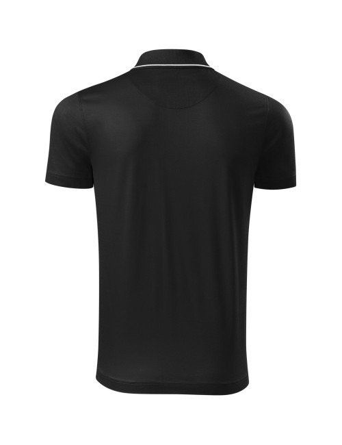Adler MALFINIPREMIUM Herren-Poloshirt Grand 259, schwarze Logo-Stickerei