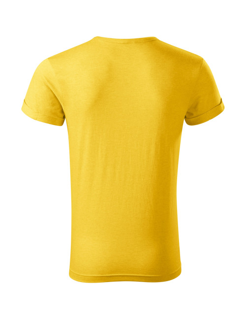 Adler MALFINI Herren T-Shirt Fusion 163 gelb meliert Kleidung Stickerei Logo