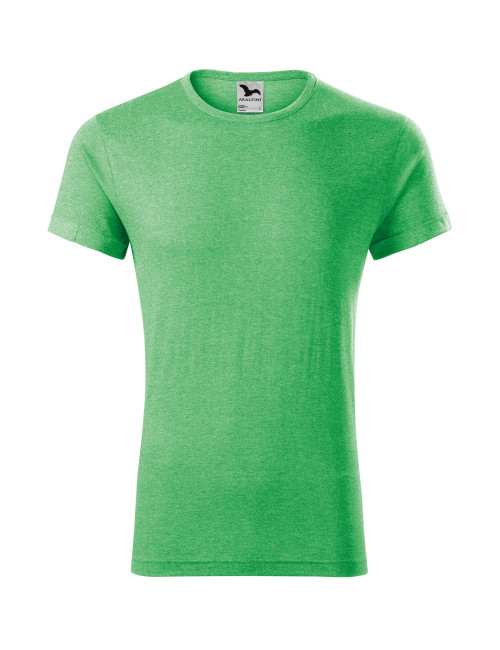 Adler MALFINI Herren T-Shirt Fusion 163 grün meliert Arbeitskleidung