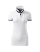 Koszulka polo damska Adler Collar Up 257 biały - P&M