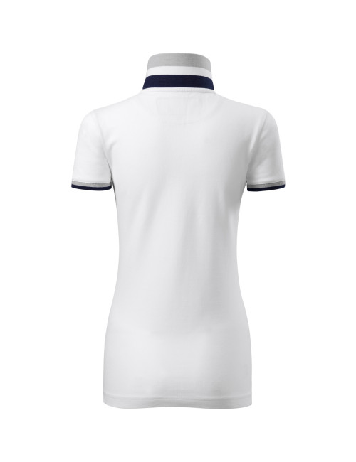 Koszulka polo damska Adler Collar Up 257 biały - P&M