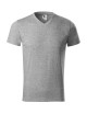 Unisex-T-Shirt mit schwerem V-Ausschnitt 111 dunkelgrau meliert Adler Malfini