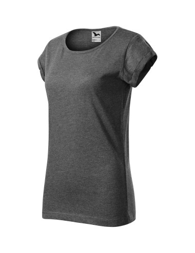 Women`s t-shirt fusion 164 black melange Adler Malfini