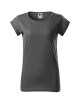 Women`s t-shirt fusion 164 black melange Adler Malfini
