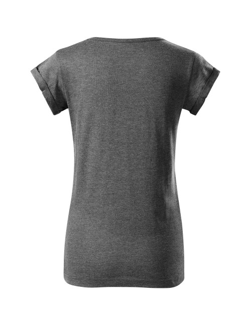 Women`s t-shirt fusion 164 black melange Adler Malfini