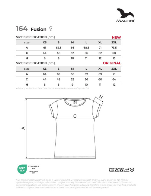 Damen Fusion T-Shirt 164 gelb meliert Adler Malfini