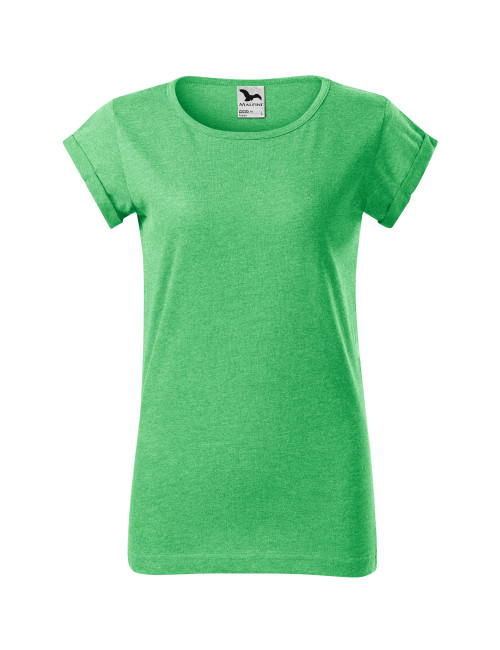 Damen-Fusion-T-Shirt 164 grün meliert Adler Malfini