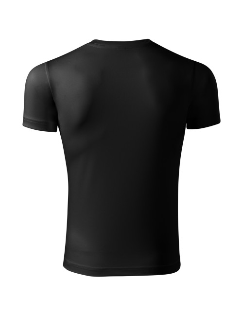 Schwarzes Unisex-Sport-Lauf-T-Shirt, bedruckt aus 100 % Polyester