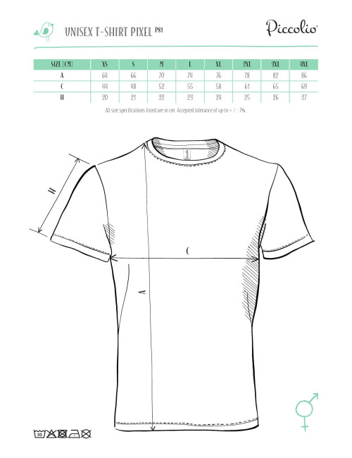 PICCOLIO Pixel P81 T-Shirt aus 100 % Polyester zum Laufen, Neondruck