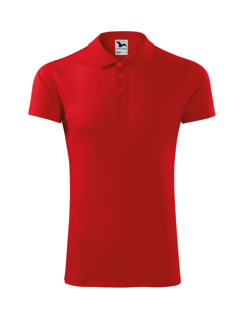 Adler MALFINI Unisex Victory 217 Poloshirt, rote Stickerei mit Firmenlogos