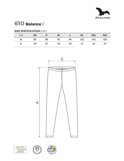 Legginsy damskie balance 610 granatowy Adler Malfini