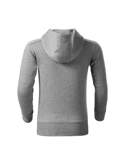 Trendiges Kinder-Sweatshirt mit Reißverschluss 412 dunkelgrau meliert von Adler Malfini