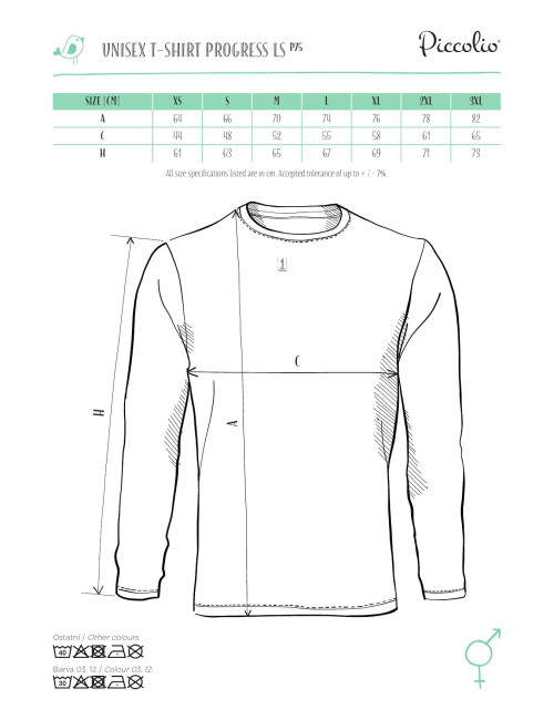 Unisex Progress Ls P75 T-Shirt Marineblau Adler Piccolio