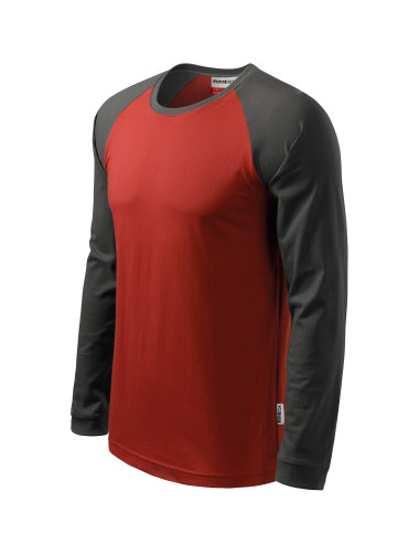 Adler MALFINI Men`s T-shirt Street LS 130 marlboro red logo embroidery
