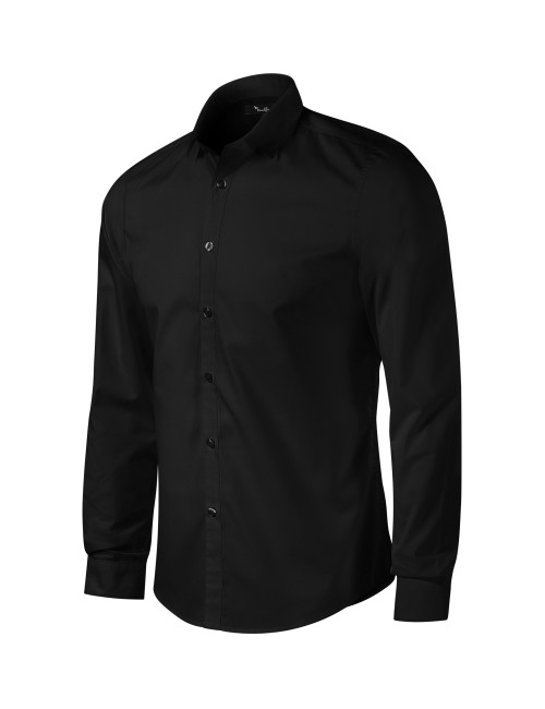Adler MALFINIPREMIUM Koszula męska Dynamic 262 czarny haft logo nadruk