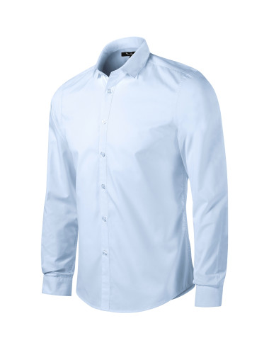 Adler MALFINIPREMIUM Herrenhemd Dynamic 262 hellblauer Stickdruck