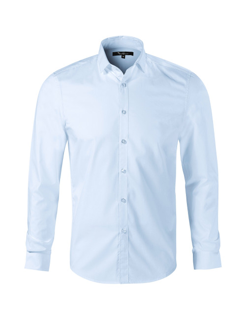 Adler MALFINIPREMIUM Herrenhemd Dynamic 262 hellblauer Stickdruck