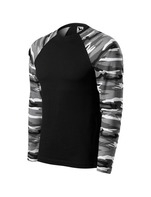 Unisex T-Shirt Adler Malfini Camouflage LS grau-braun