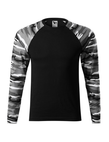 Unisex T-Shirt Adler Malfini Camouflage LS grau-braun