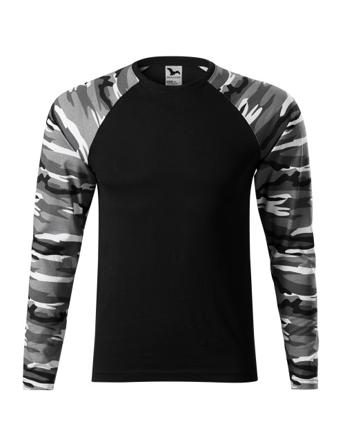 Unisex T-Shirt Adler Malfini Camouflage LS grau-braun