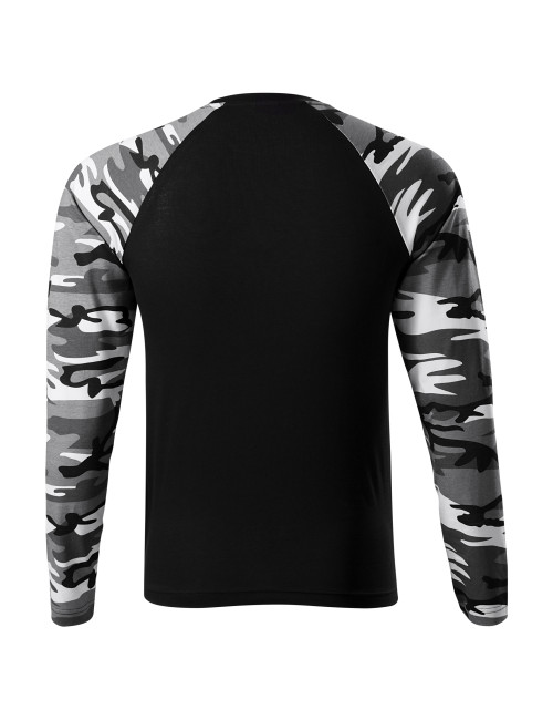 Unisex T-Shirt Adler Malfini Camouflage LS grau-braun